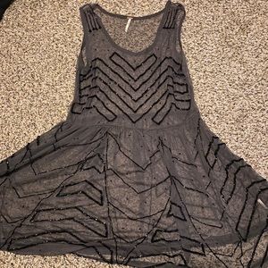 Free People Beaded Slip Sheer Dress